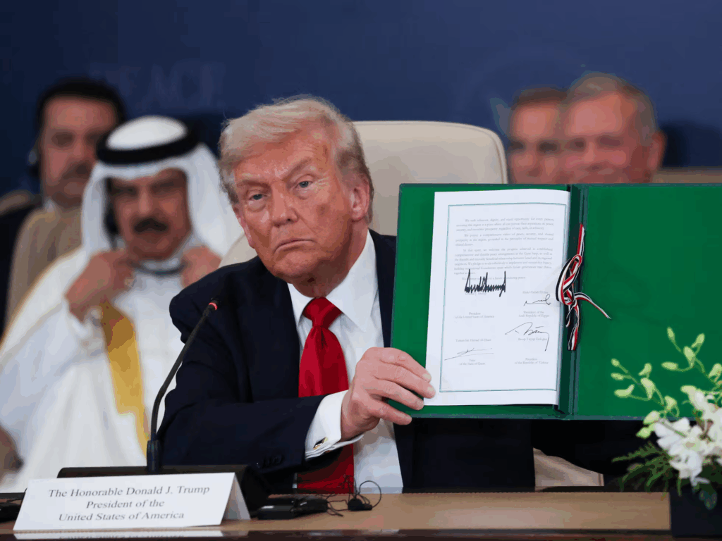 Trump y los jefes de Estado de Egipto, Catar y Turquía firman el fin de la guerra en Gaza