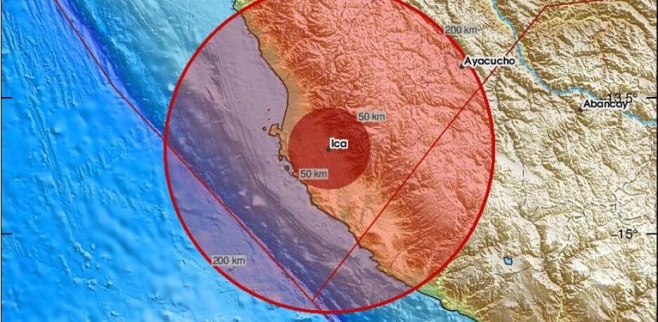 Un terremoto de magnitud 7,2 sacude la región andina de Ayacucho, en el sur de Perú